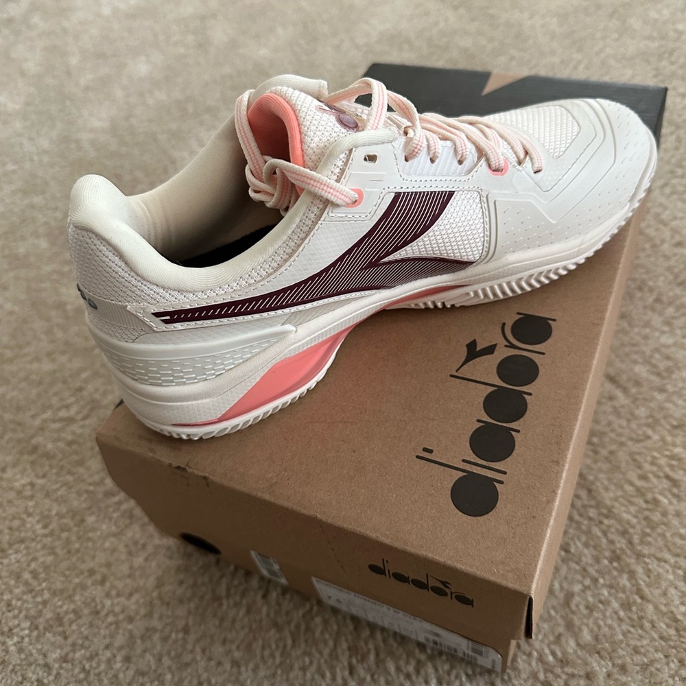 Diadora Blushield Torneo 3 AG Womens Clay Tennis Shoe size 7.5 new never worn - Picture 9 of 13